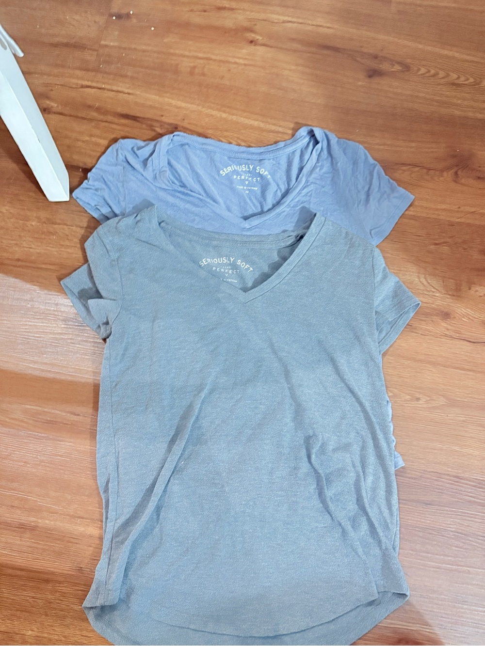 Aeropostale Seriously Soft Short Sleeve Tees - Light Blue & Heather Gray